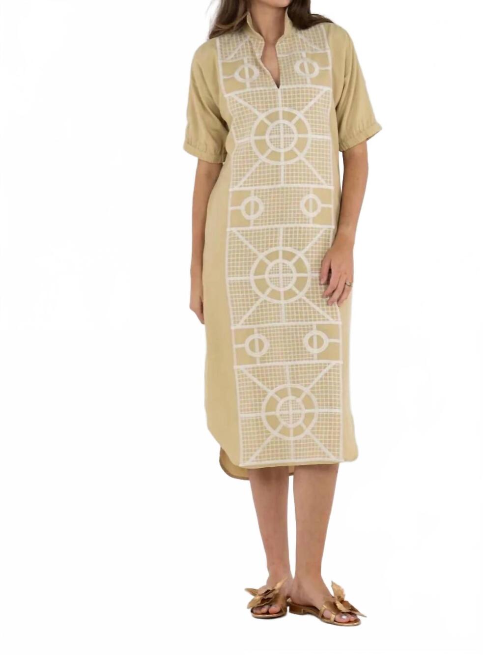 NEW EMILY MCCARTHY poppy caftan dress in trellis